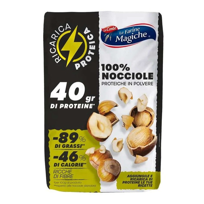 Packaging integro del prodotto Le Farine Magiche Ricarica Proteica 100% Nocciole in Polvere per Apporto Proteico 150 g Packaging integro del prodotto Le Farine Magiche Ricarica Proteica 100% Nocciole in Polvere per Apporto Proteico 150 g