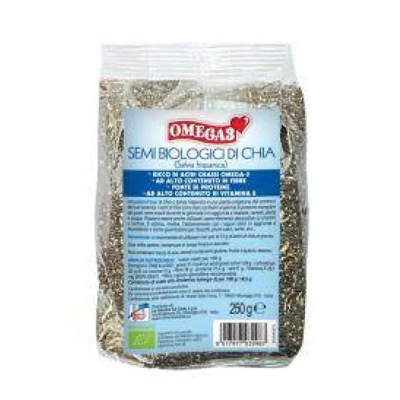 Confezione commerciale diLa Finestra sul Cielo Omega 3 Semi di Chia Bio per Benessere Cardiovascolare e Digestione 250g Confezione commerciale diLa Finestra sul Cielo Omega 3 Semi di Chia Bio per Benessere Cardiovascolare e Digestione 250g