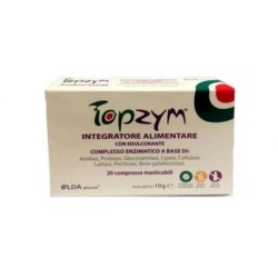 Scatola originale del prodotto Topzym Integratore per la Difficile Digestione 30 Compresse per Digestione e Gonfiore Scatola originale del prodotto Topzym Integratore per la Difficile Digestione 30 Compresse per Digestione e Gonfiore