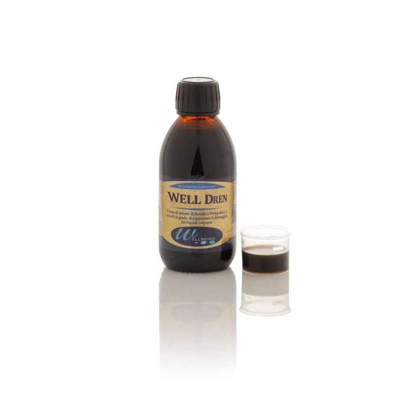 Primo piano di Wellbeing Well Dren Integratore Drenante per Drenaggio Liquidi e Depurazione 200ml Primo piano di Wellbeing Well Dren Integratore Drenante per Drenaggio Liquidi e Depurazione 200ml