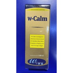 Presentazione grafica di Wellbeing W Calm Integratore Omeopatico Emolliente e Lenitivo per Gola 150ml