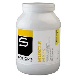 Foto esplicativa di Syform Muscle Mass integratore proteico per massa muscolare gusto banana e vaniglia 1200 g