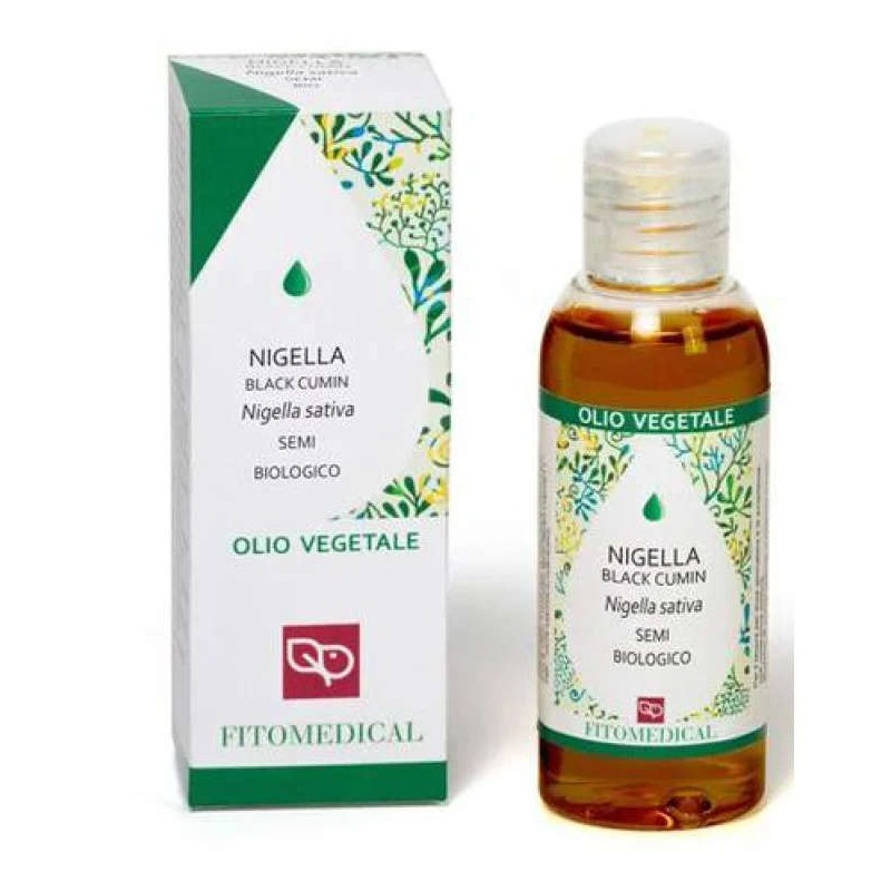 Confezione sigillata di Fitomedical Olio di Nigella Bio per Pelle, Capelli e Massaggi 50ml Confezione sigillata di Fitomedical Olio di Nigella Bio per Pelle, Capelli e Massaggi 50ml