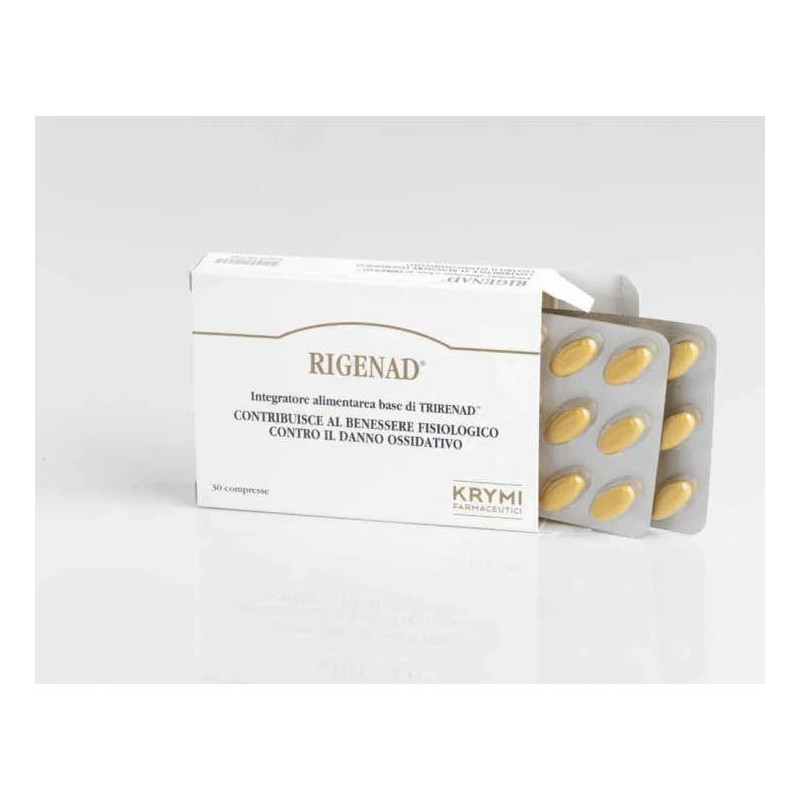 Scatola integra del prodotto Rigenad Integratore anti ossidante e anti radicali liberi per stress ossidativo 30 compresse Scatola integra del prodotto Rigenad Integratore anti ossidante e anti radicali liberi per stress ossidativo 30 compresse