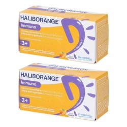 Foto illustrativa del packaging di Haliborange Immuno per Difese Immunitarie Bipack 20 Flaconcini 10ml