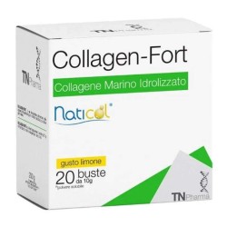 Foto esplicativa di Tsunami Collagen Fort integratore collagene marino per pelle e articolazioni 20 bustine