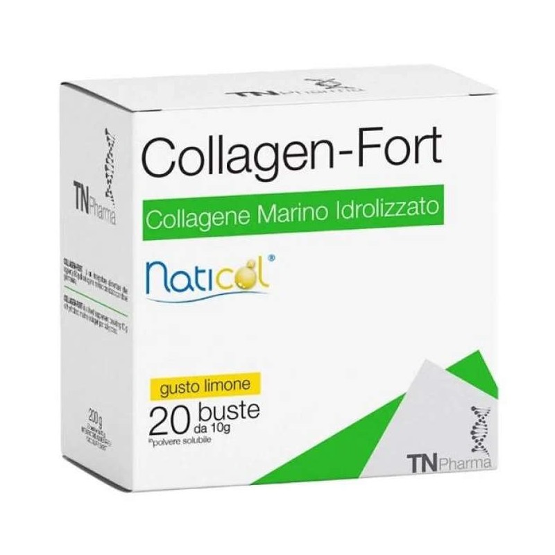 Foto esplicativa di Tsunami Collagen Fort integratore collagene marino per pelle e articolazioni 20 bustine Foto esplicativa di Tsunami Collagen Fort integratore collagene marino per pelle e articolazioni 20 bustine