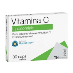 Primo piano di Tsunami Vitamina C Liposomiale integratore antiossidante per difese immunitarie 30 capsule