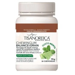 Foto esplicativa di Tisanoreica Balance&Drain Chewing Gum Azione Drenante e Controllo Fame 50 Chewing Gum