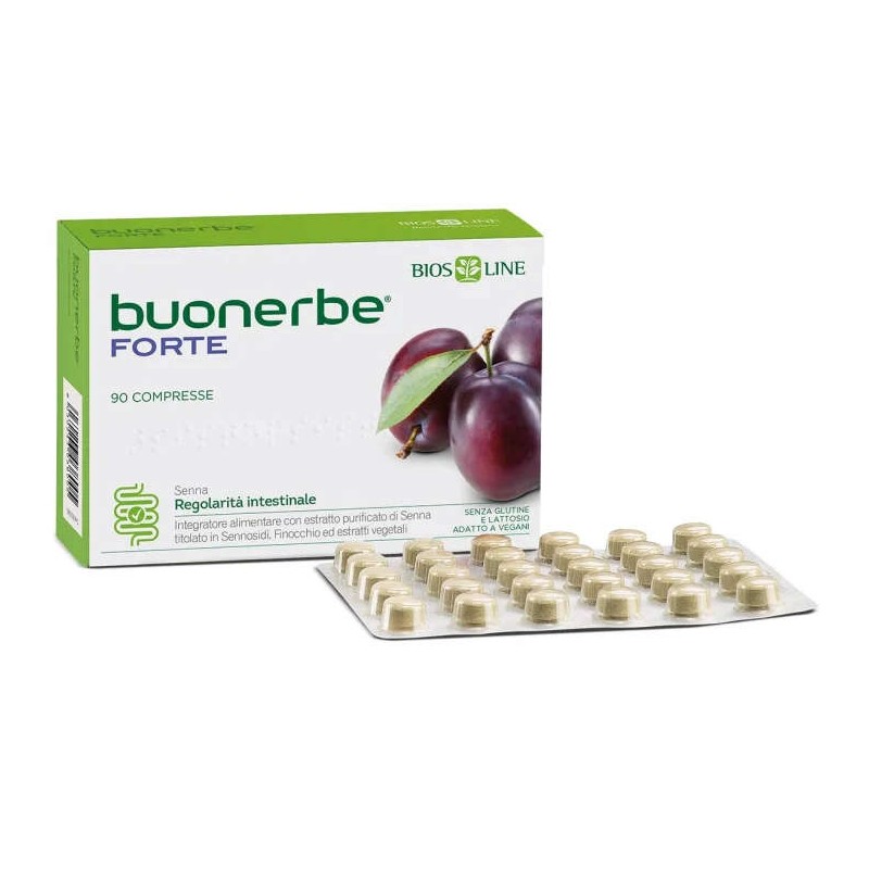 Dettaglio del packaging di Bios Line Buonerbe Forte Integratore per l'Intestino regolarità intestinale 90 compresse Dettaglio del packaging di Bios Line Buonerbe Forte Integratore per l'Intestino regolarità intestinale 90 compresse