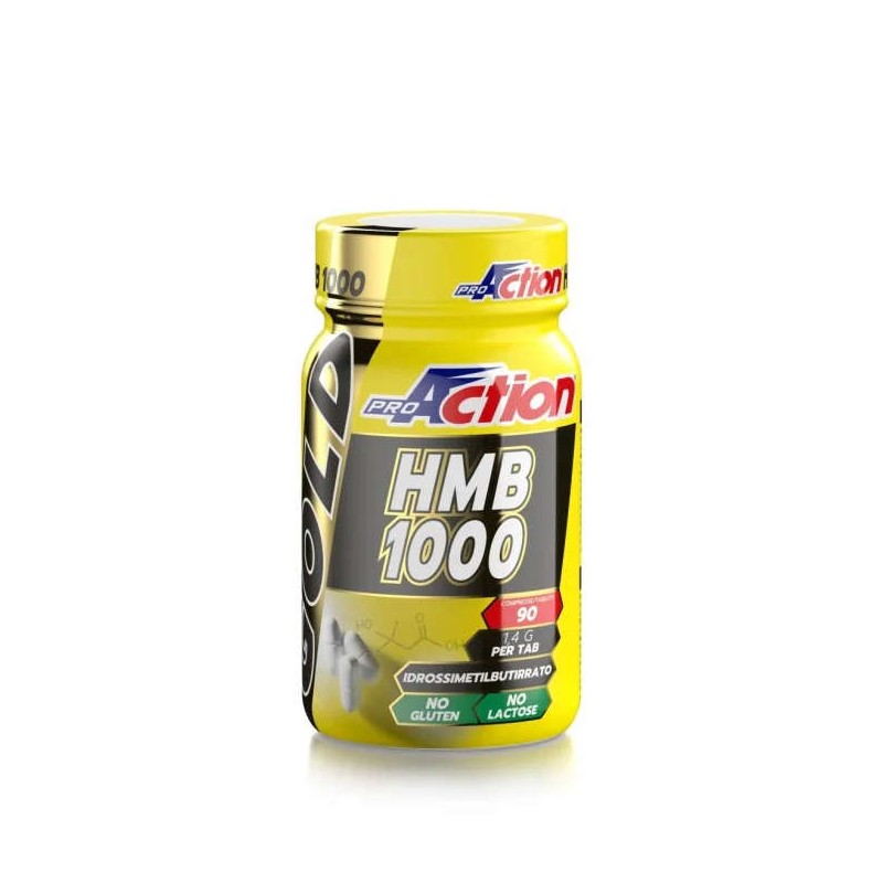 Packaging integro del prodotto ProAction Gold HMB 1000 per Massa Muscolare e Recupero 90 Compresse Packaging integro del prodotto ProAction Gold HMB 1000 per Massa Muscolare e Recupero 90 Compresse
