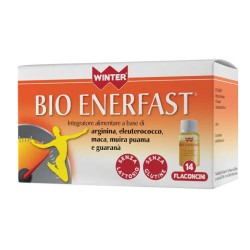 Presentazione grafica di Winter Bio Enerfast Integratore Tonico-Adattogeno per Energia e Resistenza 14 Flaconcini
