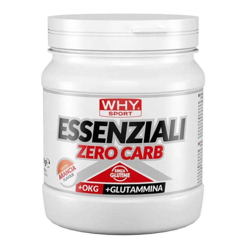 Packaging del prodotto Whysport Essenziali Zero Carb integratore aminoacidi per recupero muscolare 210 g