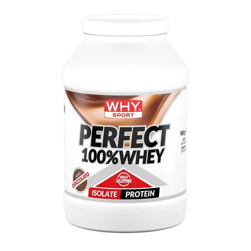 Dettaglio del packaging di Whysport Perfect 100% Whey Cioccolato per Recupero e Crescita Muscolare 900 g