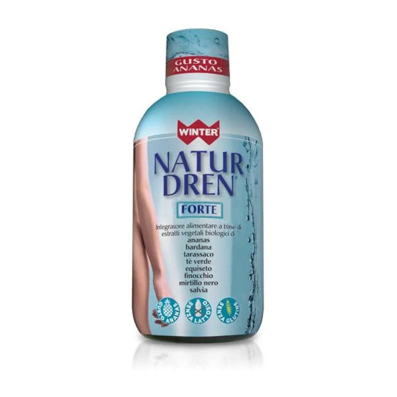 Primo piano di Winter Natur Dren Forte integratore drenante per ritenzione idrica e depurazione 500ml Primo piano di Winter Natur Dren Forte integratore drenante per ritenzione idrica e depurazione 500ml