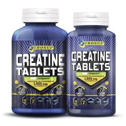 Packaging del prodotto Eurosup Creatine Tablets integratore di creatina per forza e potenza 150 compresse Packaging del prodotto Eurosup Creatine Tablets integratore di creatina per forza e potenza 150 compresse