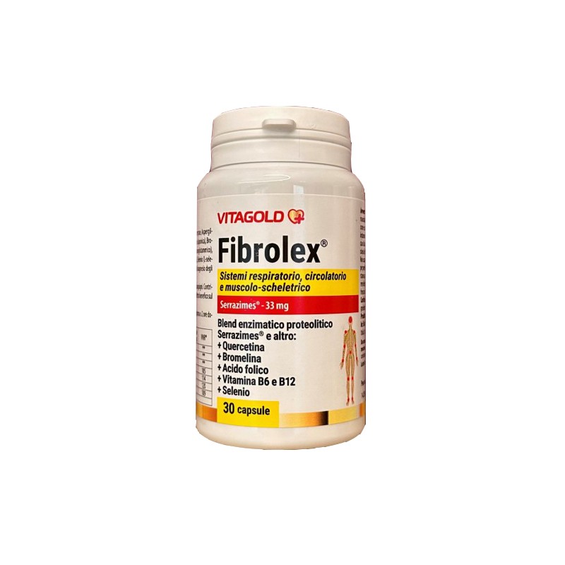 Aspetto del prodotto Vitagold+ Fibrolex integratore per cuore, articolazioni e benessere generale 30 capsule