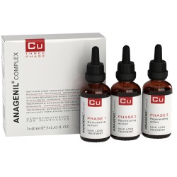 Confezione commerciale diVpa Cu123 Anagenil Complex Trifasico trattamento anticaduta capelli 3x40 ml Confezione commerciale diVpa Cu123 Anagenil Complex Trifasico trattamento anticaduta capelli 3x40 ml