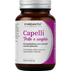 Dettaglio del packaging di Forzavita Capelli Pelle Unghie integratore rinforzante per capelli, pelle e unghie 60 capsule Dettaglio del packaging di Forzavita Capelli Pelle Unghie integratore rinforzante per capelli, pelle e unghie 60 capsule