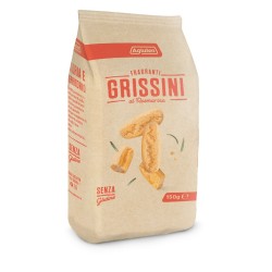 Presentazione grafica di Agluten Grissini al Rosmarino snack senza glutine croccante 150 g