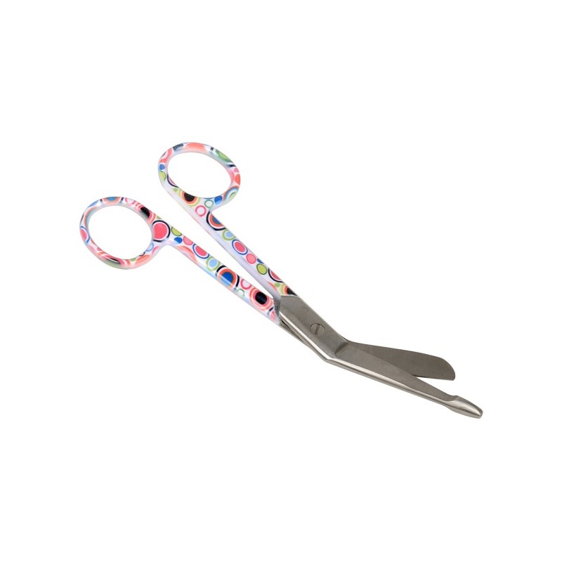 Visualizzazione chiara di Forbici Bende Con Clip 14 Cm Fantasia Bolle per Taglio Sicuro di Bende e Garze 1 Pezzo Visualizzazione chiara di Forbici Bende Con Clip 14 Cm Fantasia Bolle per Taglio Sicuro di Bende e Garze 1 Pezzo