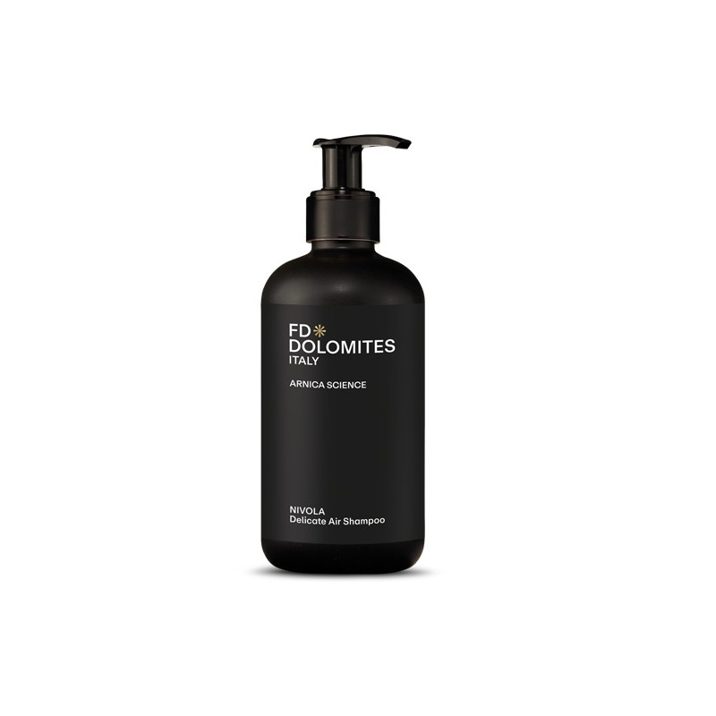 Scatola originale del prodotto Fd Dolomites Nivola Delicate Air Shampoo per Capelli Sensibili 300 ml