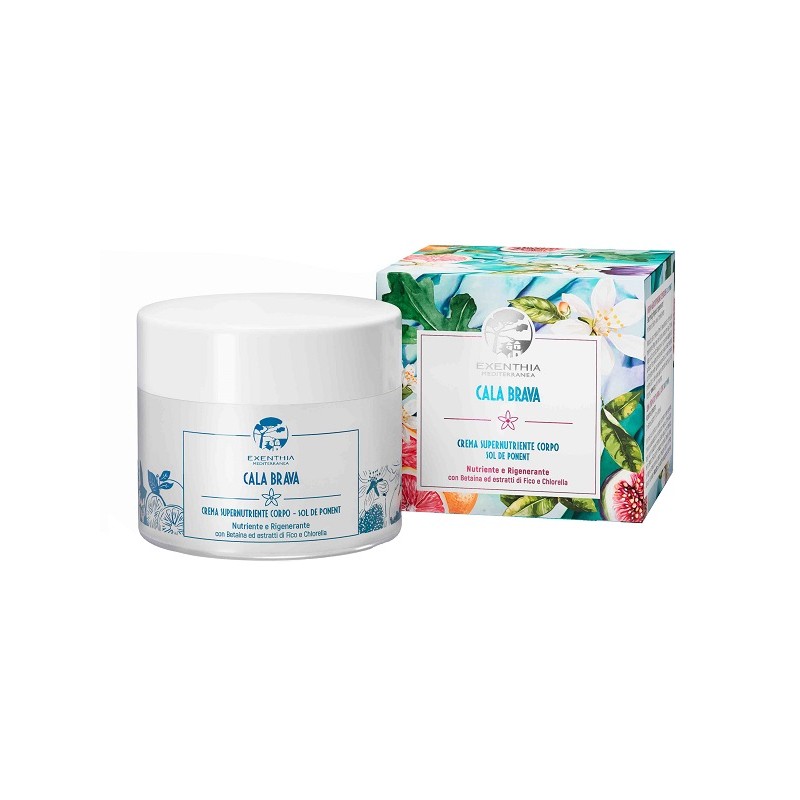 Immagine reale di Exenthia Mediterranea Cala Brava Crema Corpo Nutriente per Pelle Morbida e Rigenerata 200 ml