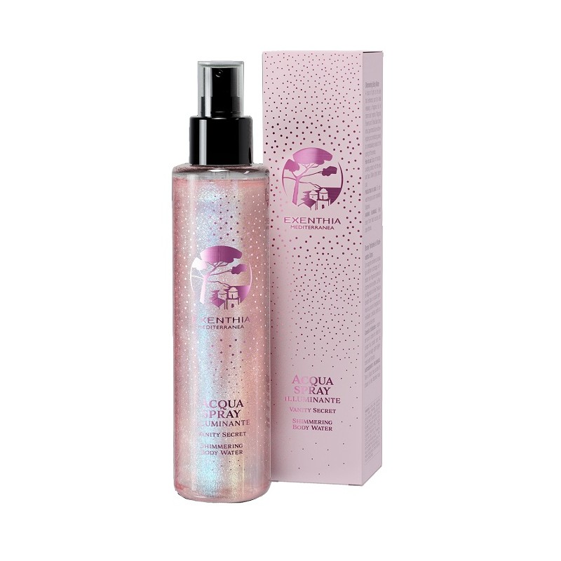 Scatola originale del prodotto Exenthia Mediterranea Vanity Secret Acqua Corpo Shimmer illuminante corpo 150 ml Scatola originale del prodotto Exenthia Mediterranea Vanity Secret Acqua Corpo Shimmer illuminante corpo 150 ml