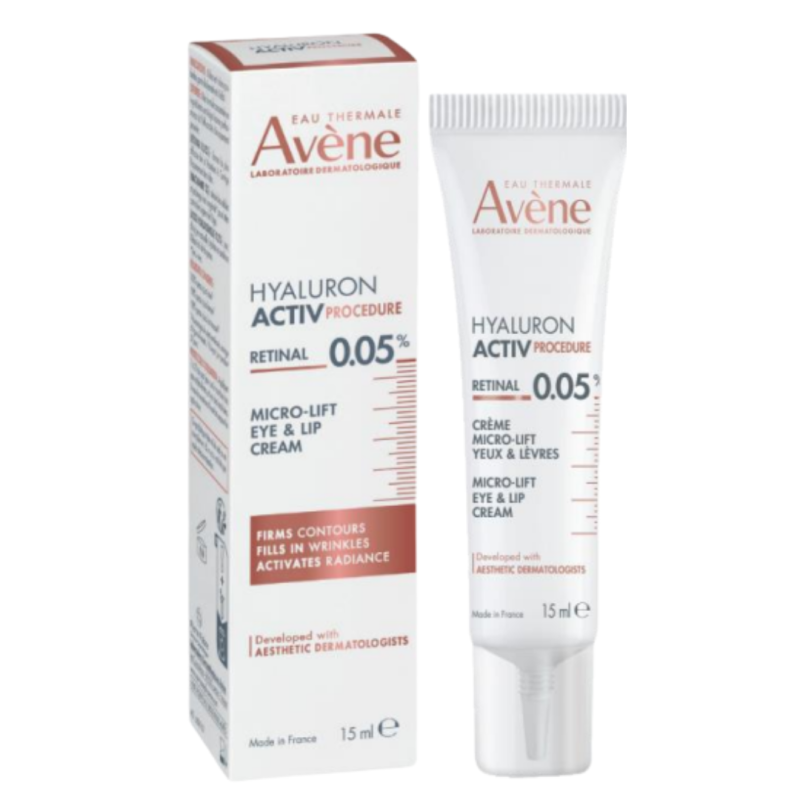 confezione di Avene Hyaluron Activ contorno occhi e labbra 15ml