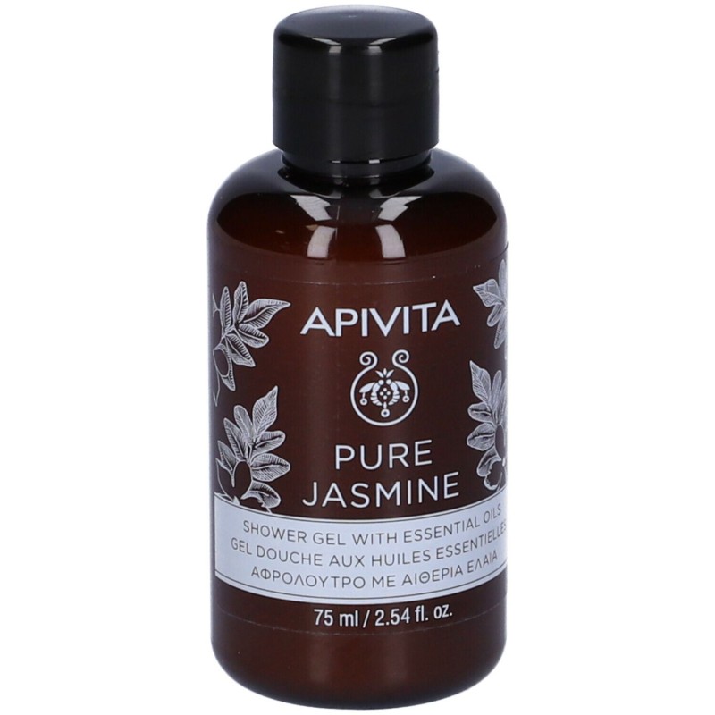 Immagine reale di Apivita Pure Jasmine Mini Gel Doccia Idratante 75ml