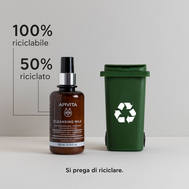 Confezione originale di Apivita Face Cleansing Latte Detergente 3in1 Viso Occhi 200ml Detergente Naturale Confezione originale di Apivita Face Cleansing Latte Detergente 3in1 Viso Occhi 200ml Detergente Naturale