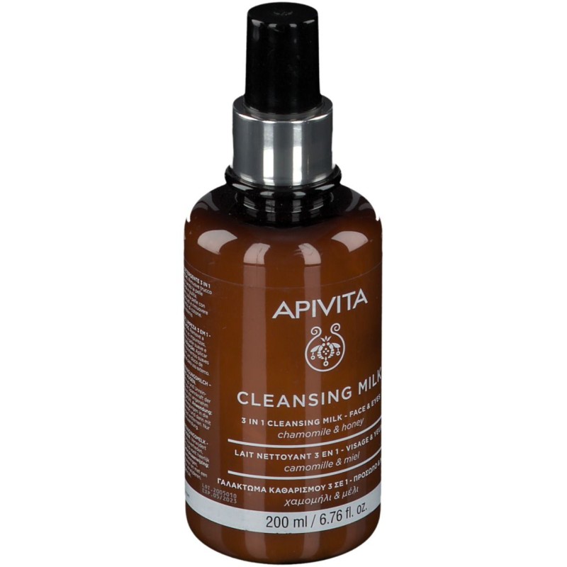 Vista del prodotto: Apivita Face Cleansing Latte Detergente 3in1 Viso Occhi 200ml Detergente Naturale Vista del prodotto: Apivita Face Cleansing Latte Detergente 3in1 Viso Occhi 200ml Detergente Naturale