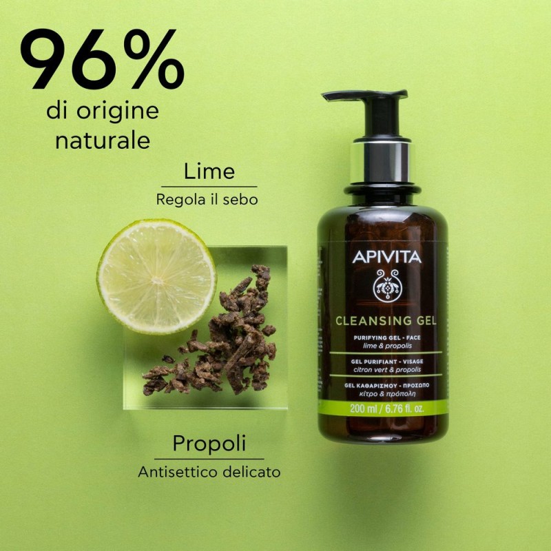 Foto della confezione di Apivita Face Cleansing Gel Purificante Viso Detergente 200ml Foto della confezione di Apivita Face Cleansing Gel Purificante Viso Detergente 200ml