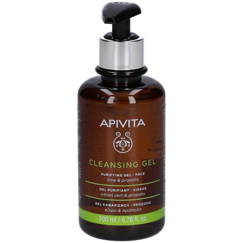 Pack ufficiale del prodotto Apivita Face Cleansing Gel Purificante Viso Detergente 200ml Pack ufficiale del prodotto Apivita Face Cleansing Gel Purificante Viso Detergente 200ml