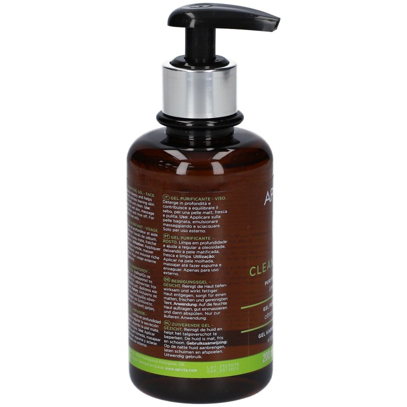 Aspetto del prodotto Apivita Face Cleansing Gel Purificante Viso Detergente 200ml Aspetto del prodotto Apivita Face Cleansing Gel Purificante Viso Detergente 200ml