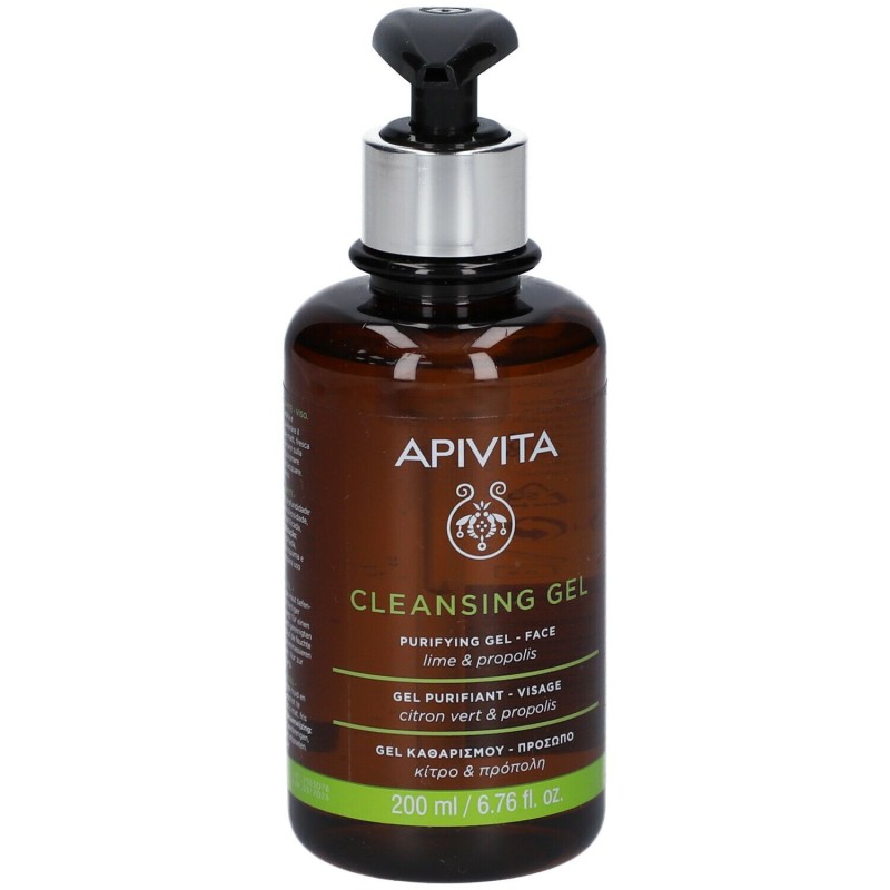 Foto esplicativa di Apivita Face Cleansing Gel Purificante Viso Detergente 200ml Foto esplicativa di Apivita Face Cleansing Gel Purificante Viso Detergente 200ml