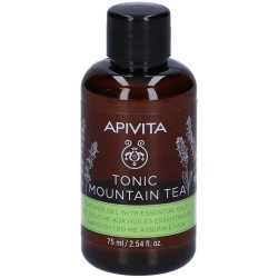 Confezione sigillata di Apivita Tonic Mountain Tea Mini Gel Doccia Tonificante 75ml Confezione sigillata di Apivita Tonic Mountain Tea Mini Gel Doccia Tonificante 75ml