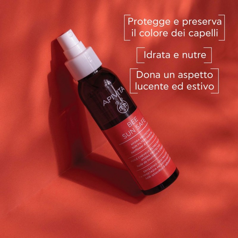Scatola originale del prodotto Apivita Bee Sun Safe Hair Oil Olio Capelli Protettivo 100ml