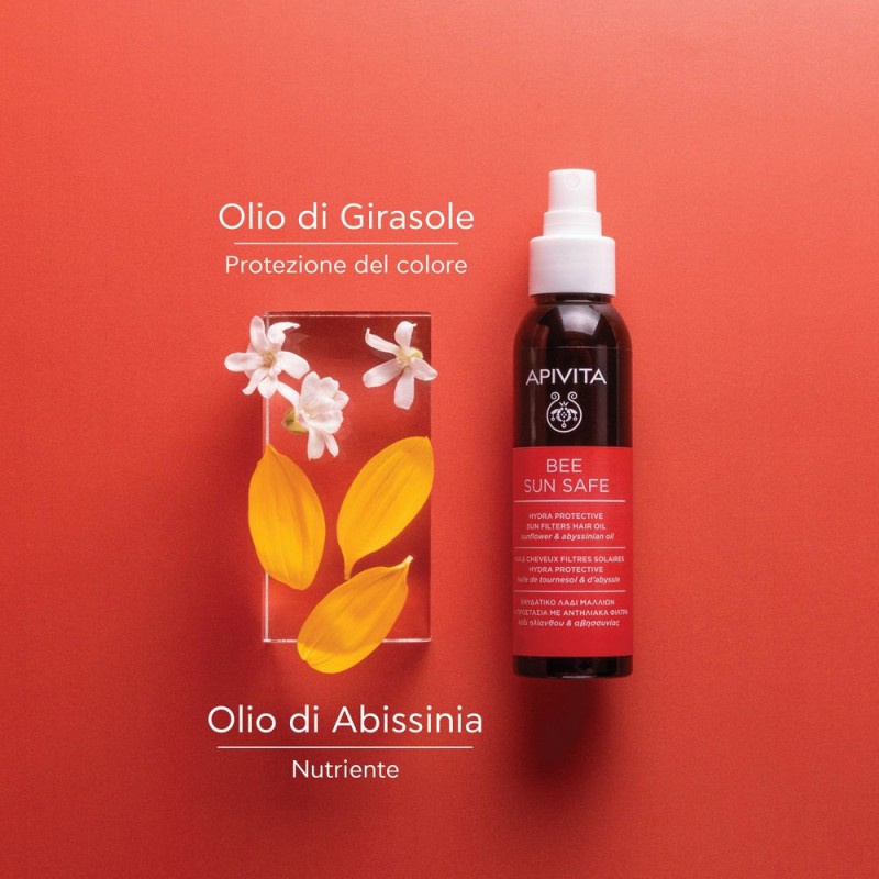 Packaging integro del prodotto Apivita Bee Sun Safe Hair Oil Olio Capelli Protettivo 100ml