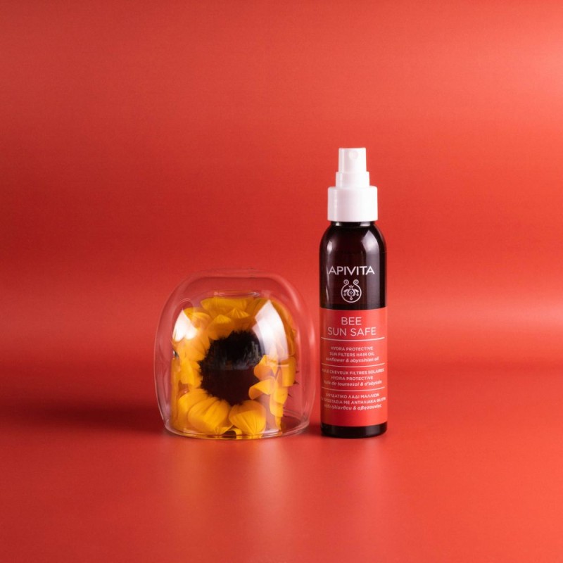 Confezione commerciale diApivita Bee Sun Safe Hair Oil Olio Capelli Protettivo 100ml
