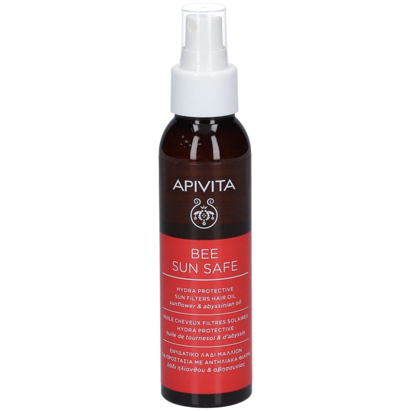 Confezione originale di Apivita Bee Sun Safe Hair Oil Olio Capelli Protettivo 100ml