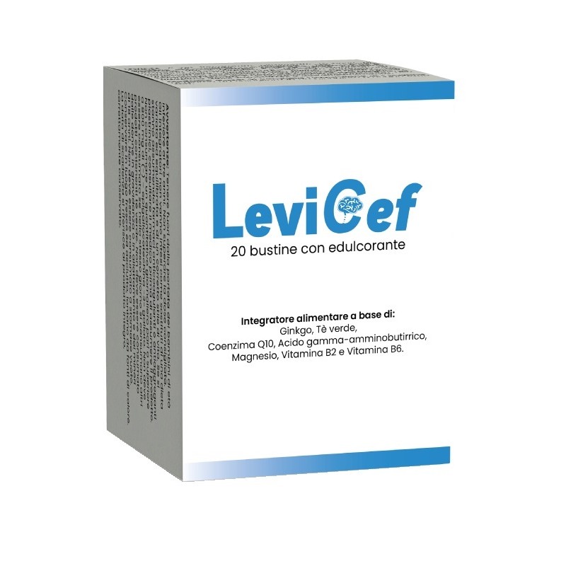 Levicef Integratore per Memoria e Stanchezza 20 Bustine – Supporto Cognitivo e Vitalità
