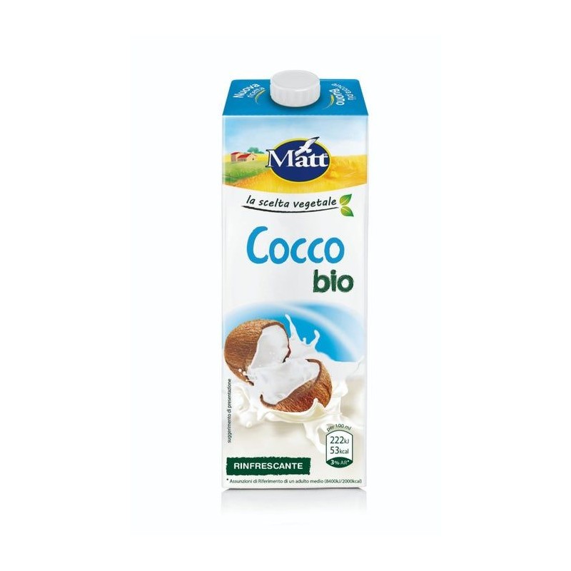 Packaging integro del prodotto Matt Cocco Bio Bevanda Vegetale alternativa al latte 1 Litro Packaging integro del prodotto Matt Cocco Bio Bevanda Vegetale alternativa al latte 1 Litro