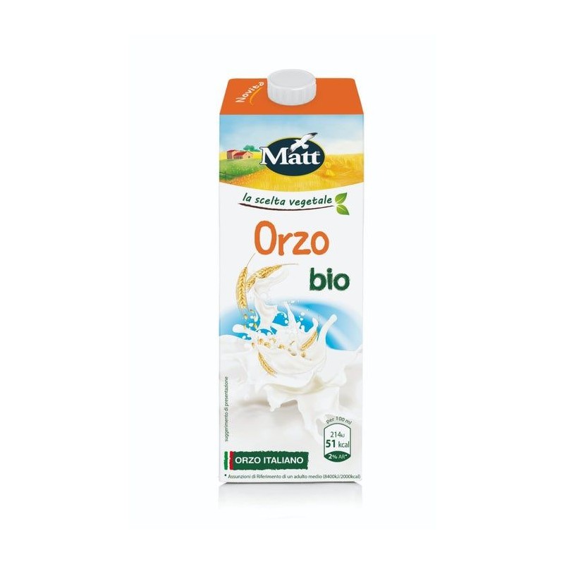 Immagine reale di Matt Orzo Bio Bevanda Vegetale alternativa al latte 1 Litro