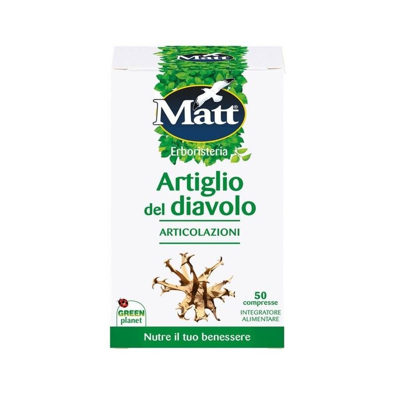 Immagine della scatola di Matt Artiglio Del Diavolo Integratore Articolazioni 50 Compresse Immagine della scatola di Matt Artiglio Del Diavolo Integratore Articolazioni 50 Compresse