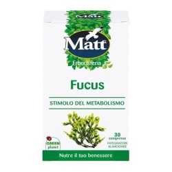 Pack ufficiale del prodotto Matt Erboristeria Fucus Integratore Iodio Metabolismo 30 Compresse Pack ufficiale del prodotto Matt Erboristeria Fucus Integratore Iodio Metabolismo 30 Compresse