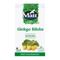 Aspetto del prodotto Matt Erboristeria Ginkgo Biloba Integratore Memoria 40 Compresse Aspetto del prodotto Matt Erboristeria Ginkgo Biloba Integratore Memoria 40 Compresse