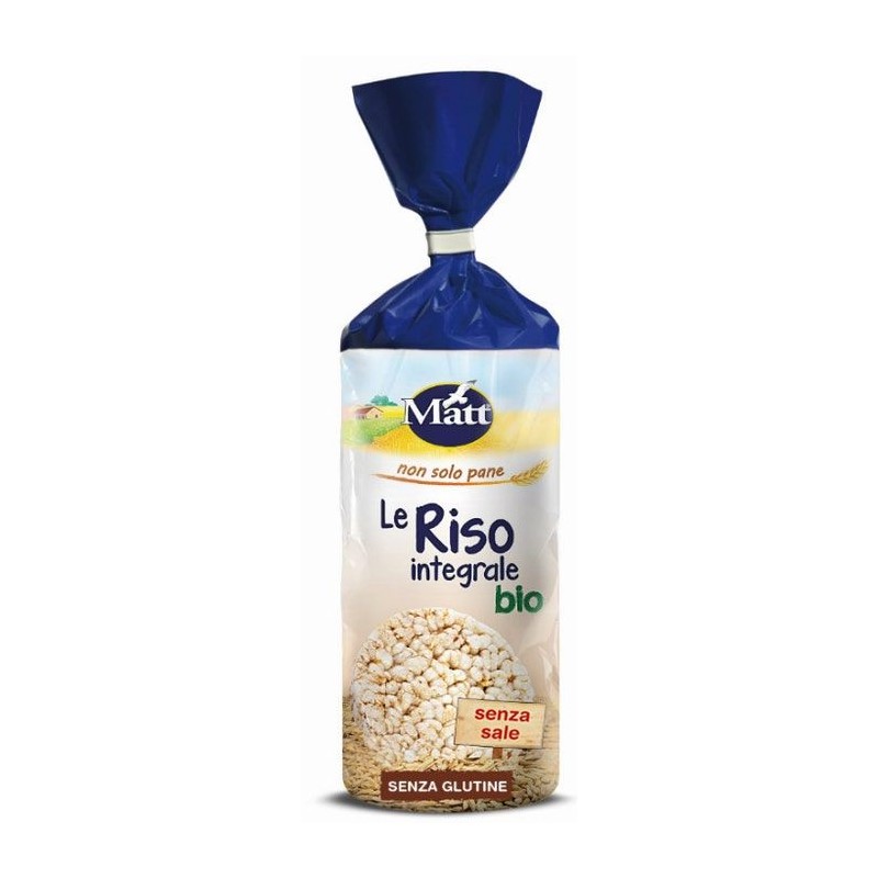 Foto della confezione di Matt Gallette Le Riso Integrale Bio snack senza glutine 120g Foto della confezione di Matt Gallette Le Riso Integrale Bio snack senza glutine 120g