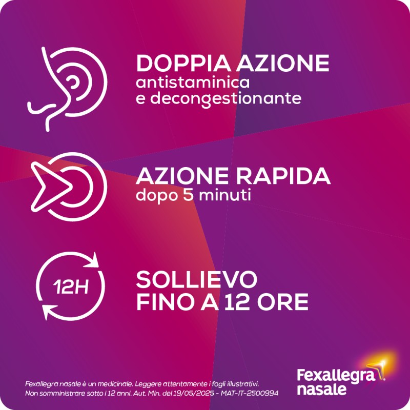Fexallegra Nasale Spray Antiallergico per Liberare Naso Chiuso 10 ml