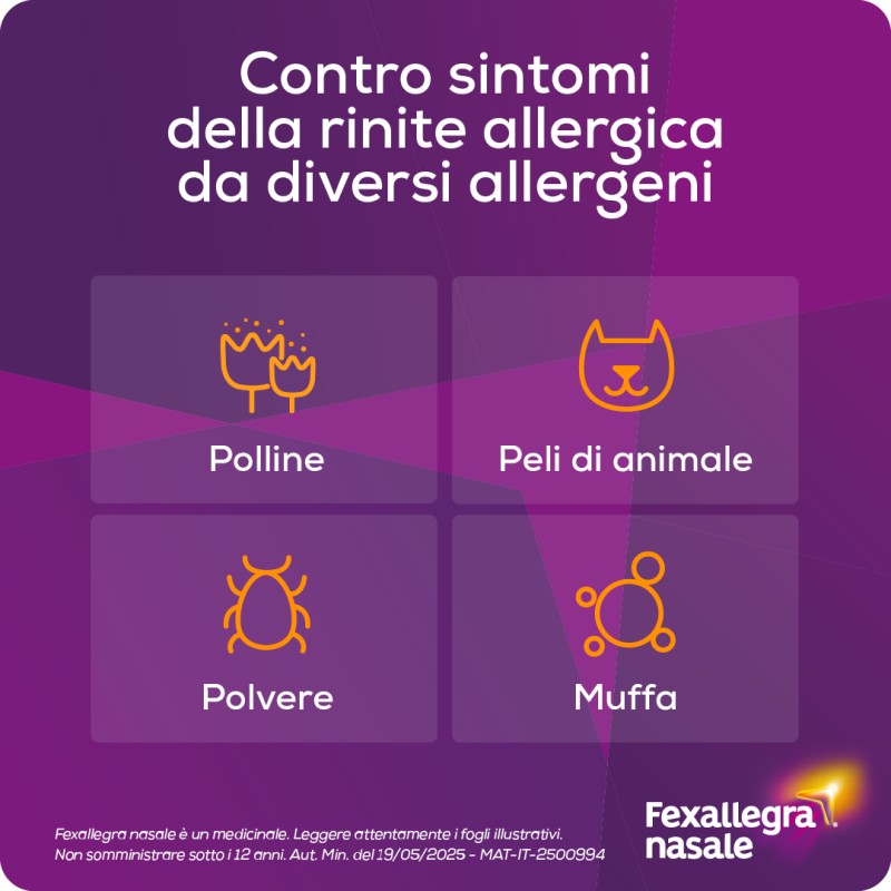 Fexallegra Nasale Spray Antiallergico per Liberare Naso Chiuso 10 ml